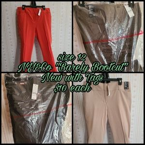 Lot of 4 Brand New size 12 Barely Bootcut dress pants